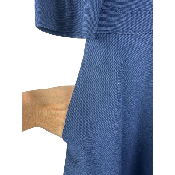 Toad & Co Women's Sz S Navy Blue Sleeve Dress Pockets 3/4 Sleeve - Picture 5 of 9
